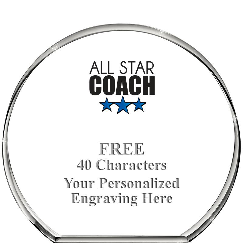 4"STANDING CIRCLE PAPERWEIGHT