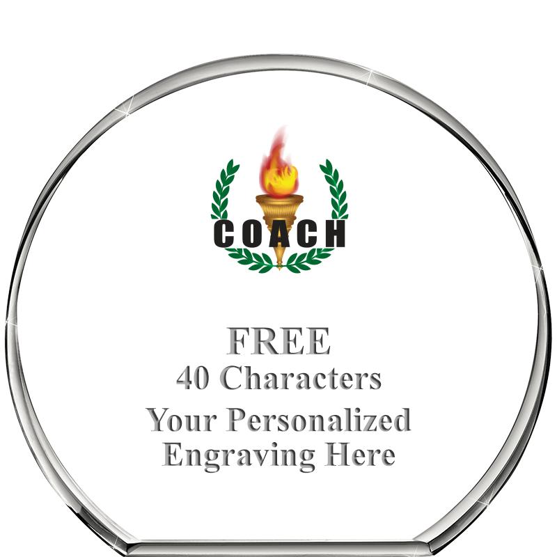 4"STANDING CIRCLE PAPERWEIGHT