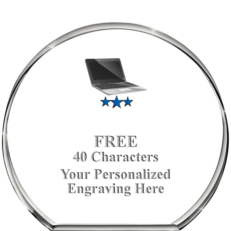 4"STANDING CIRCLE PAPERWEIGHT