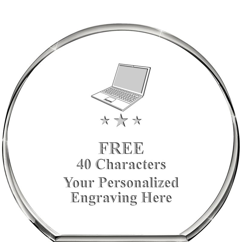 4"STANDING CIRCLE PAPERWEIGHT