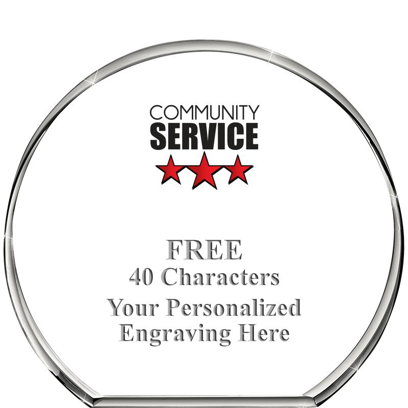 4"STANDING CIRCLE PAPERWEIGHT