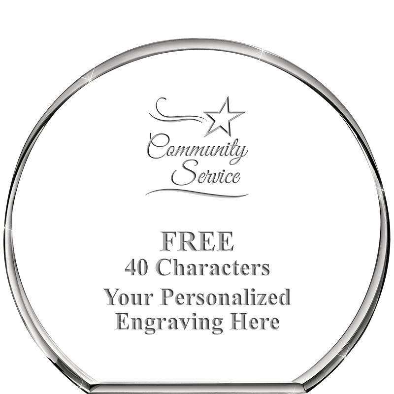 4"STANDING CIRCLE PAPERWEIGHT