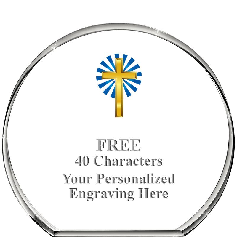 4"STANDING CIRCLE PAPERWEIGHT