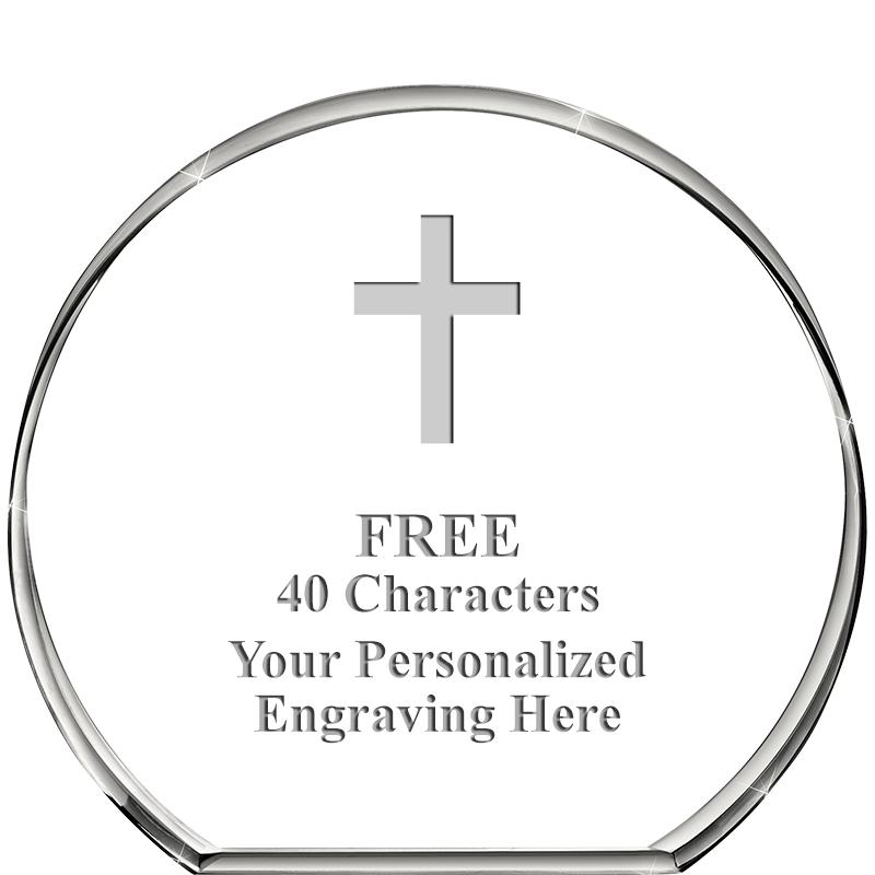 4"STANDING CIRCLE PAPERWEIGHT