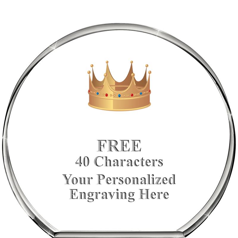 4"STANDING CIRCLE PAPERWEIGHT