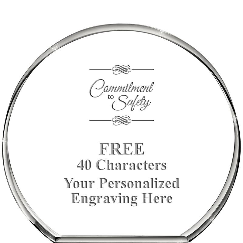 4"STANDING CIRCLE PAPERWEIGHT