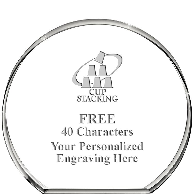 4"STANDING CIRCLE PAPERWEIGHT