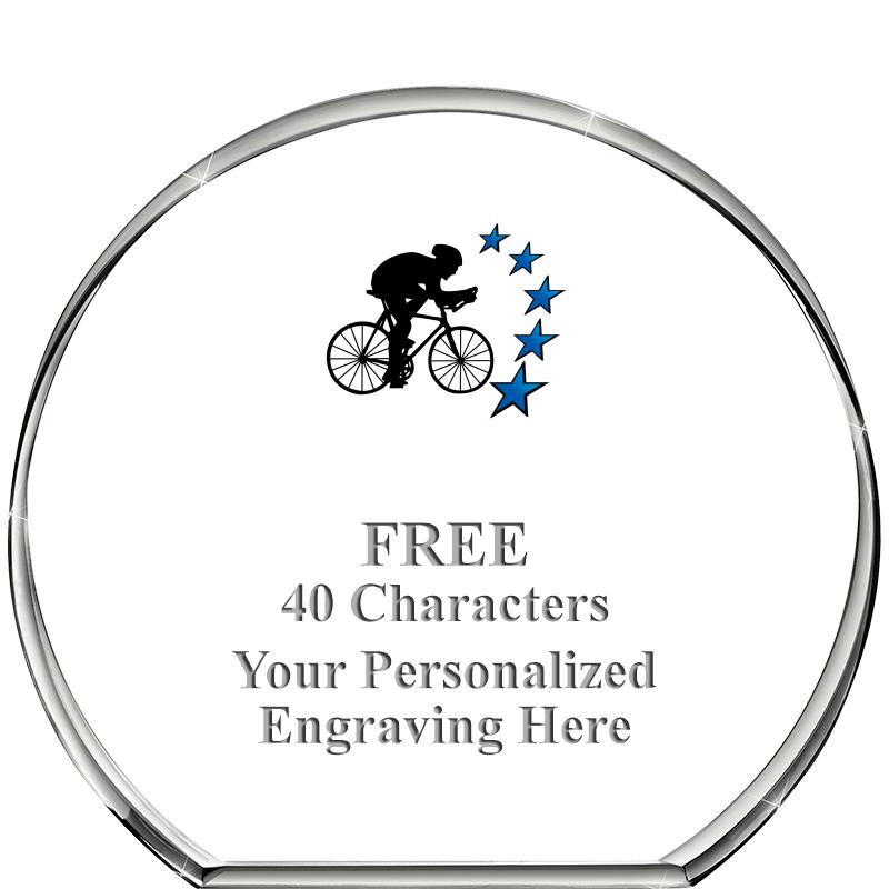 4"STANDING CIRCLE PAPERWEIGHT