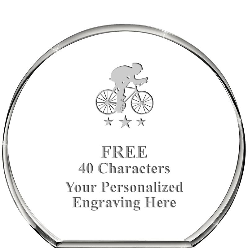 4"STANDING CIRCLE PAPERWEIGHT