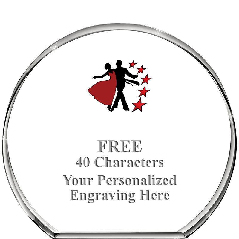 4"STANDING CIRCLE PAPERWEIGHT