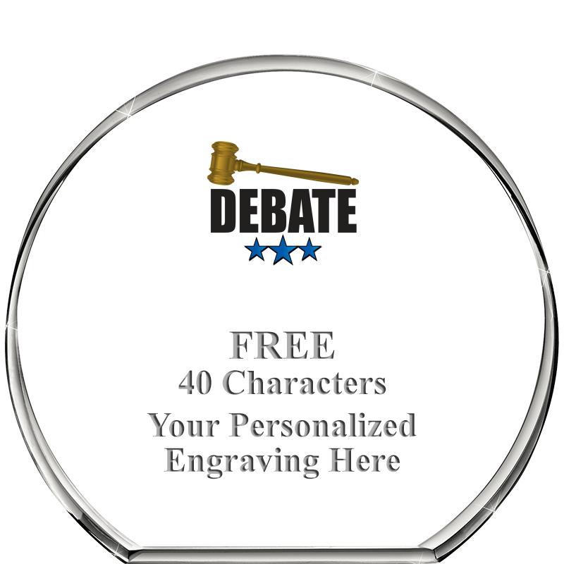 4"STANDING CIRCLE PAPERWEIGHT