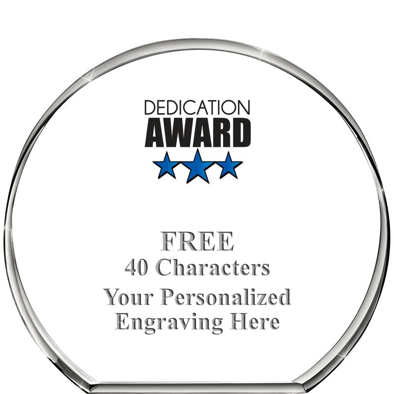 4"STANDING CIRCLE PAPERWEIGHT