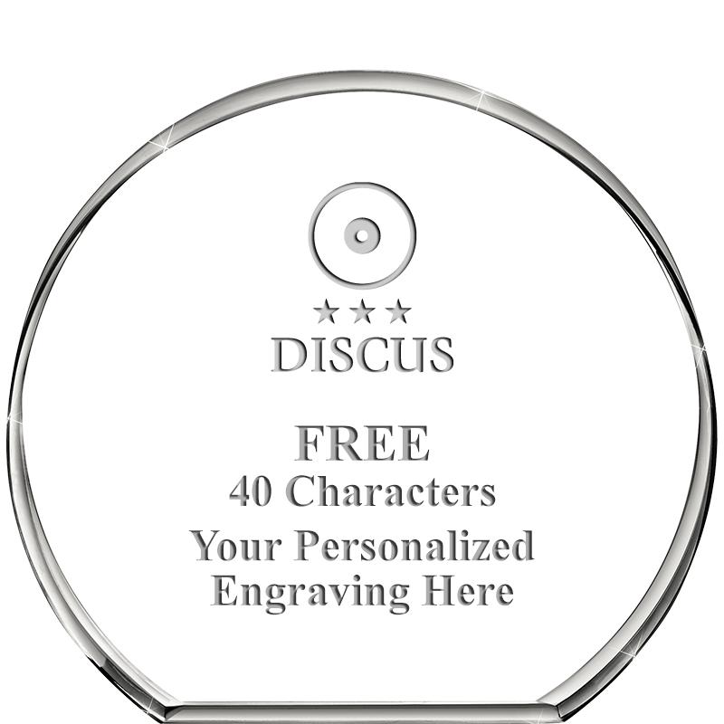 4"STANDING CIRCLE PAPERWEIGHT