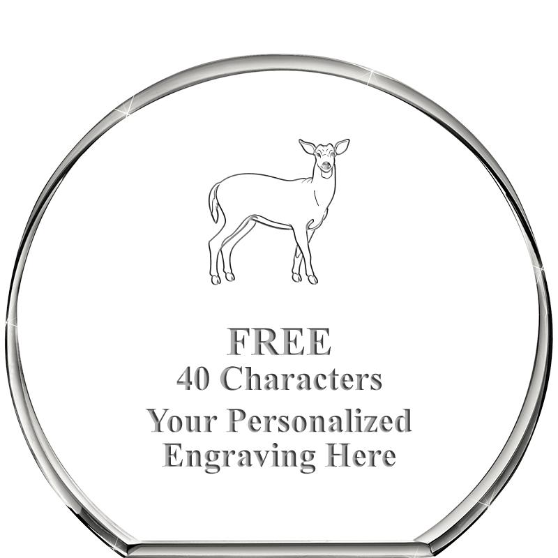 4"STANDING CIRCLE PAPERWEIGHT