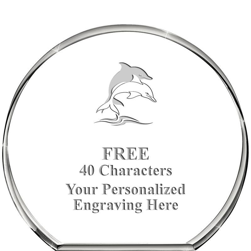 4"STANDING CIRCLE PAPERWEIGHT