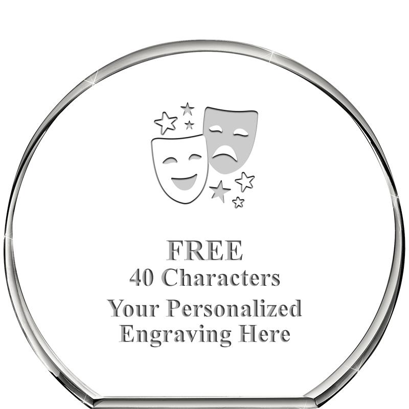 4"STANDING CIRCLE PAPERWEIGHT