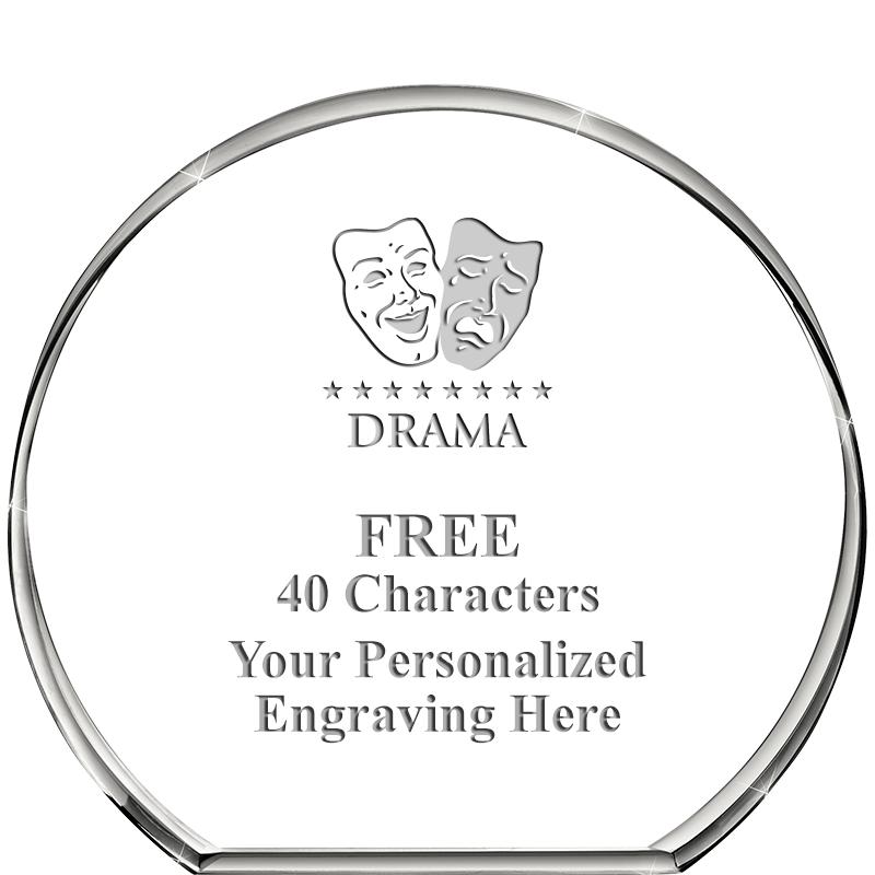 4"STANDING CIRCLE PAPERWEIGHT