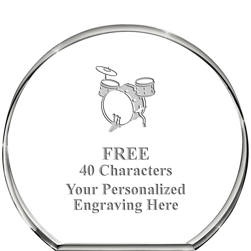 4"STANDING CIRCLE PAPERWEIGHT