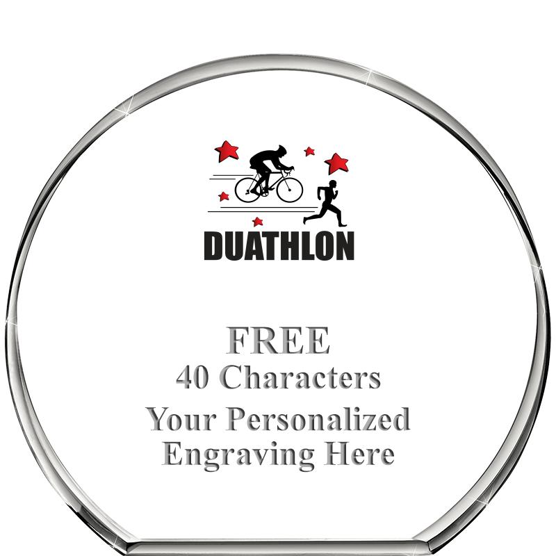 4"STANDING CIRCLE PAPERWEIGHT