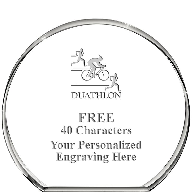 4"STANDING CIRCLE PAPERWEIGHT