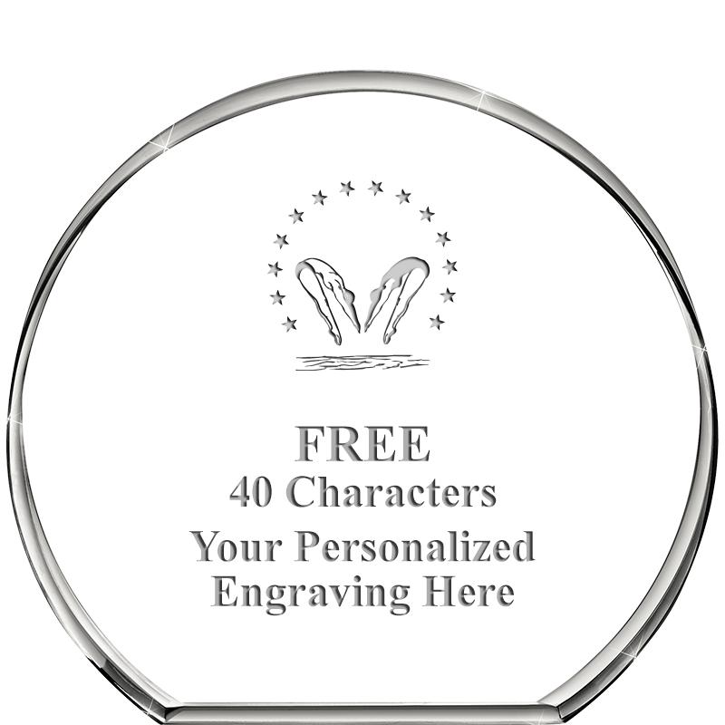 4"STANDING CIRCLE PAPERWEIGHT