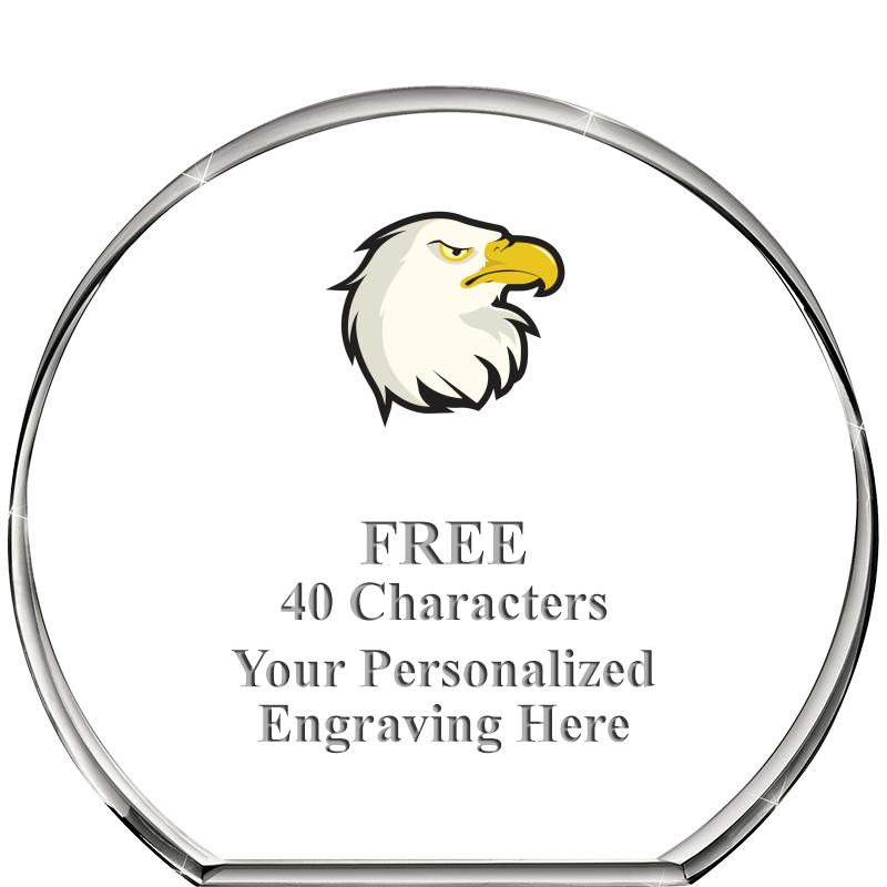 4"STANDING CIRCLE PAPERWEIGHT