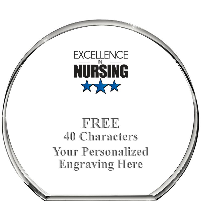 4"STANDING CIRCLE PAPERWEIGHT