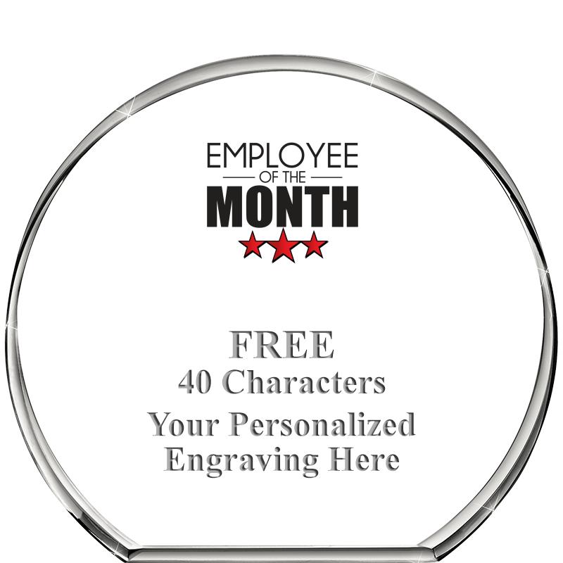 4"STANDING CIRCLE PAPERWEIGHT