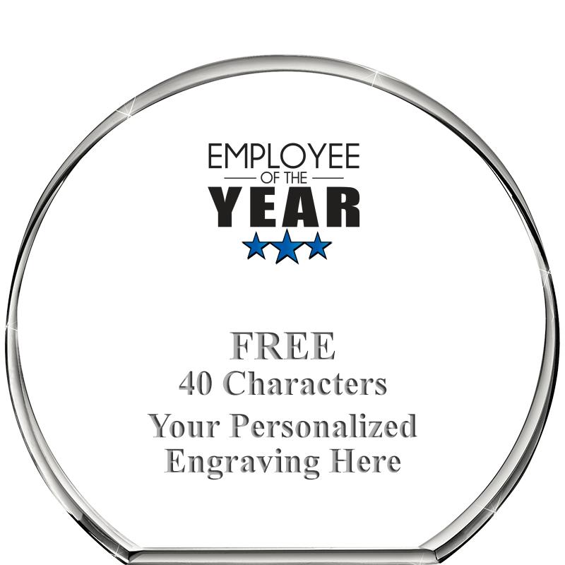 4"STANDING CIRCLE PAPERWEIGHT