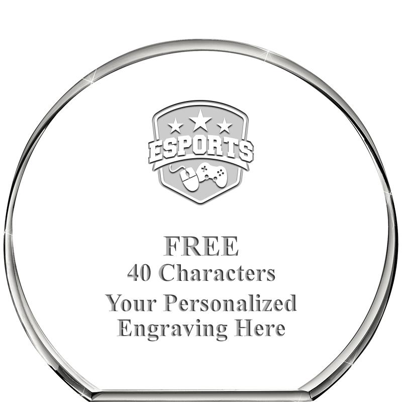 4"STANDING CIRCLE PAPERWEIGHT