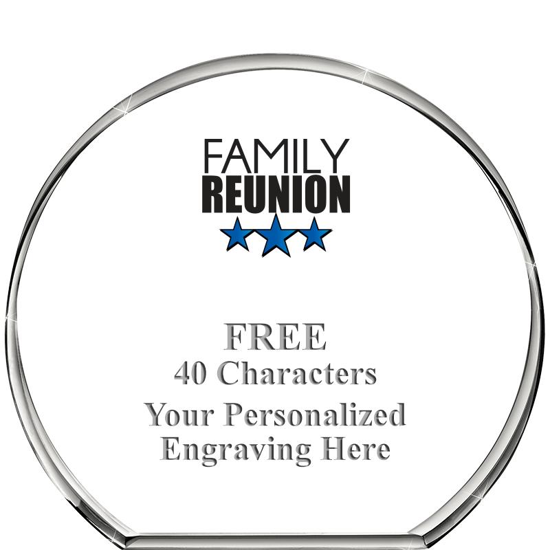 4"STANDING CIRCLE PAPERWEIGHT