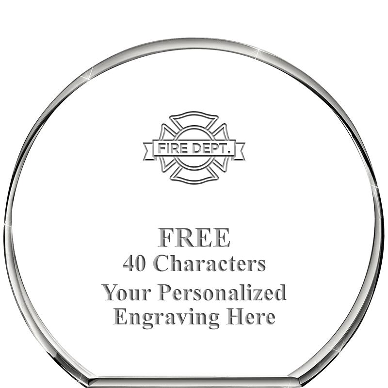 4"STANDING CIRCLE PAPERWEIGHT