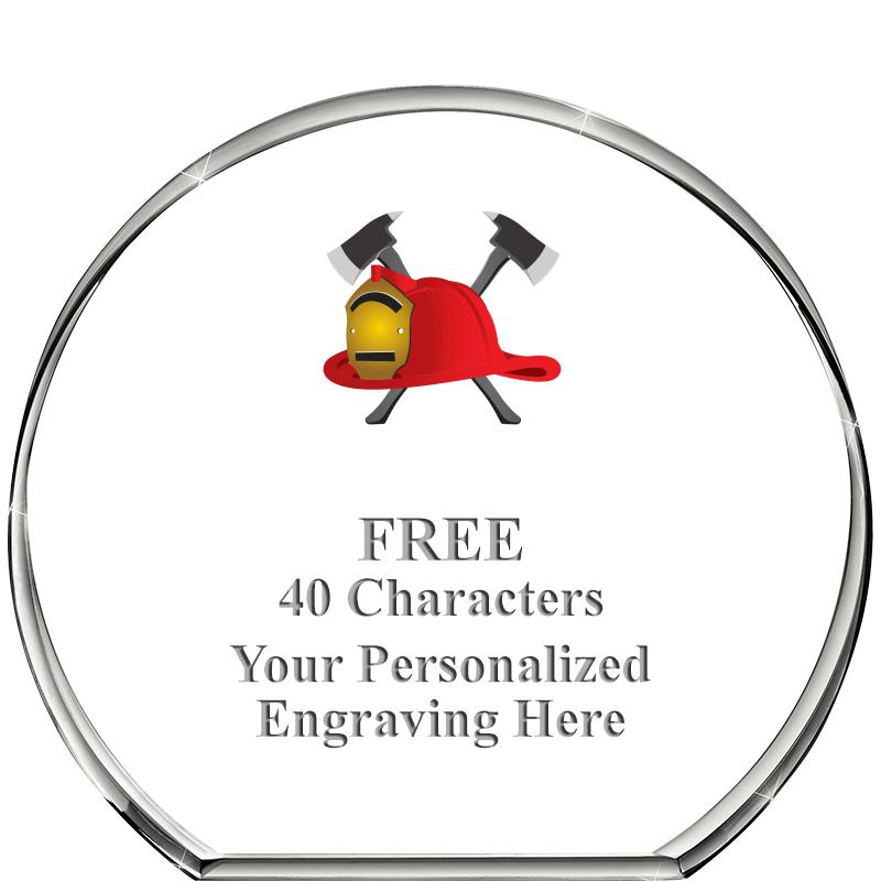 4"STANDING CIRCLE PAPERWEIGHT