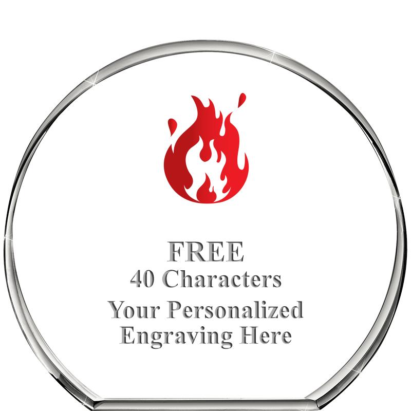 4"STANDING CIRCLE PAPERWEIGHT