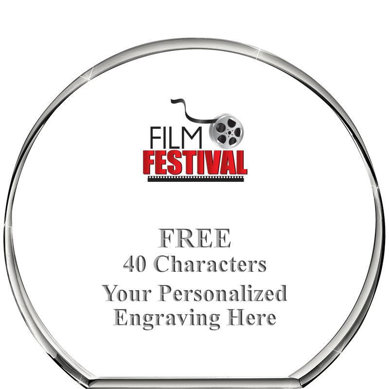 4"STANDING CIRCLE PAPERWEIGHT