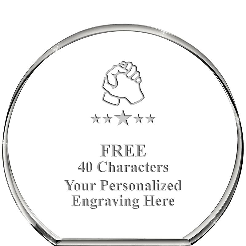 4"STANDING CIRCLE PAPERWEIGHT