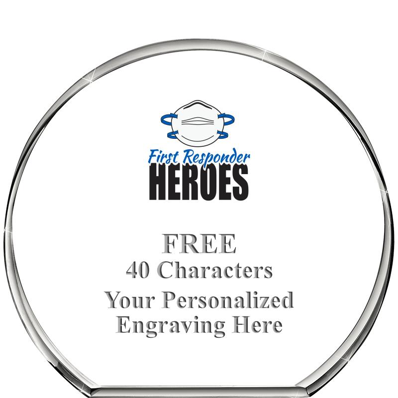 4"STANDING CIRCLE PAPERWEIGHT