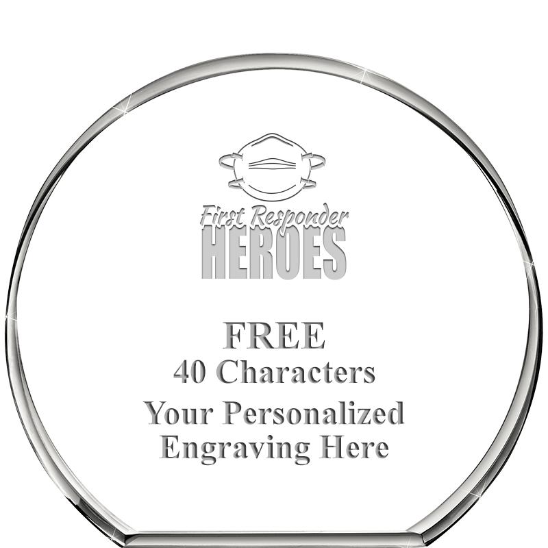 4"STANDING CIRCLE PAPERWEIGHT