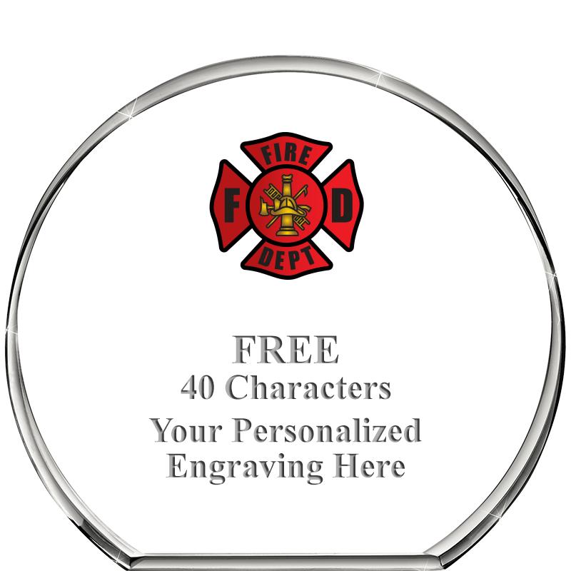 4"STANDING CIRCLE PAPERWEIGHT