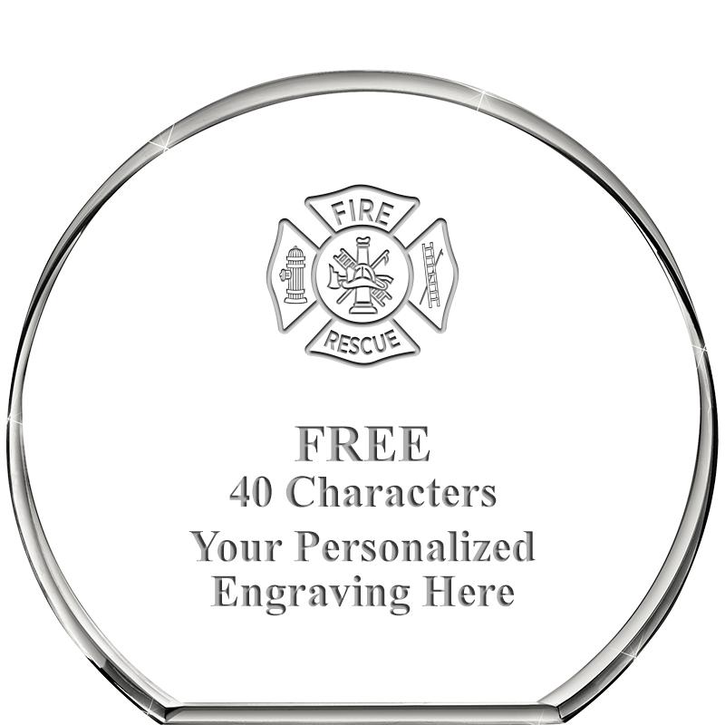 4"STANDING CIRCLE PAPERWEIGHT