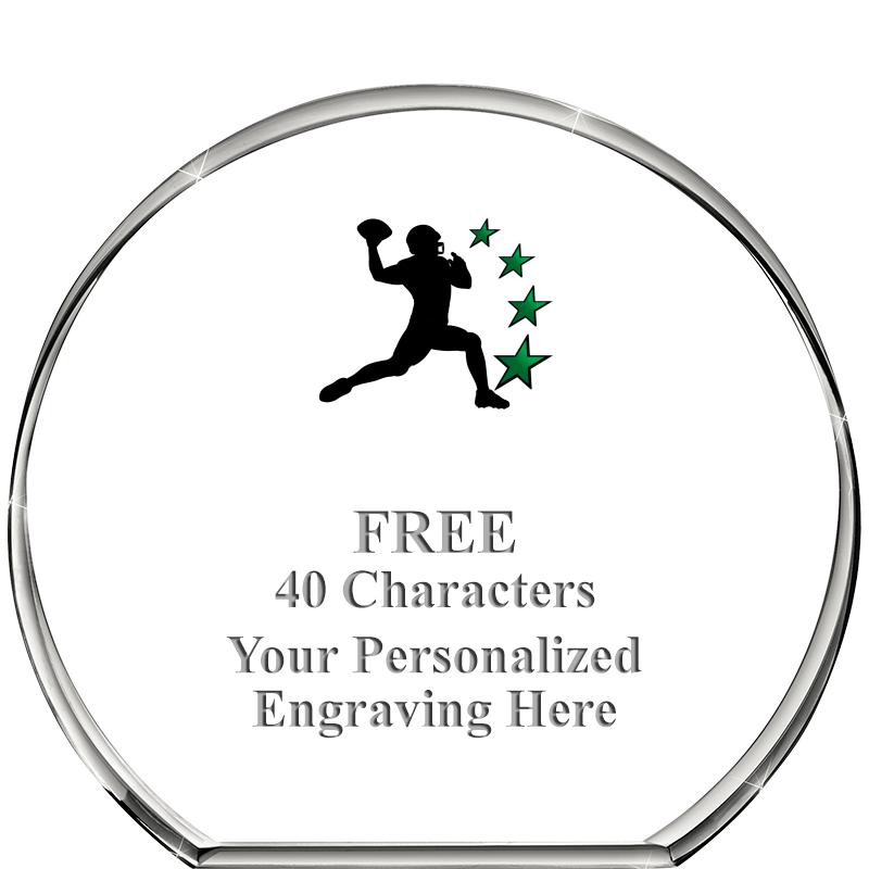 4"STANDING CIRCLE PAPERWEIGHT