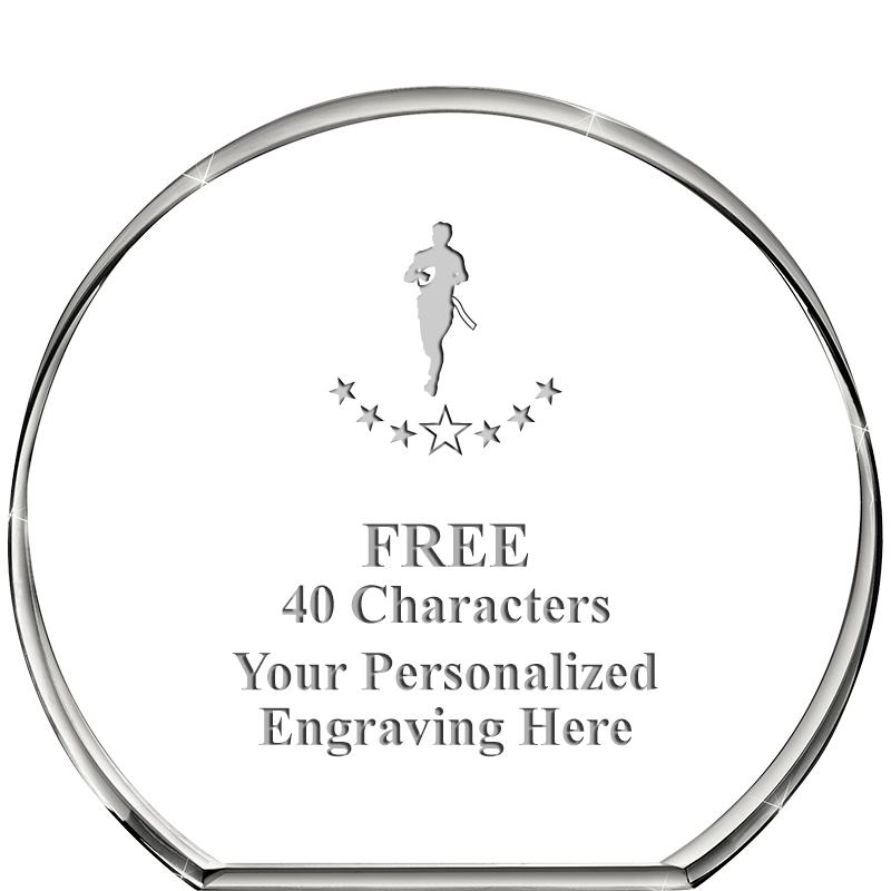 4"STANDING CIRCLE PAPERWEIGHT