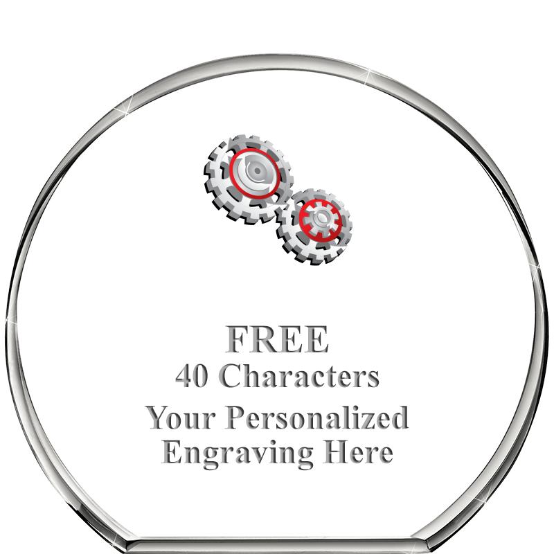 4"STANDING CIRCLE PAPERWEIGHT