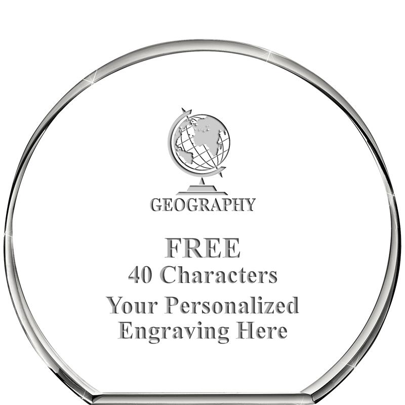 4"STANDING CIRCLE PAPERWEIGHT