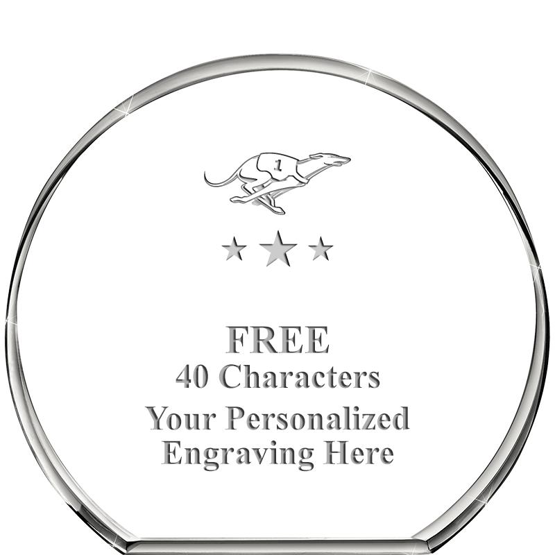 4"STANDING CIRCLE PAPERWEIGHT