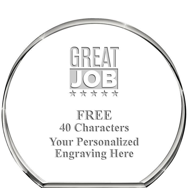 4"STANDING CIRCLE PAPERWEIGHT