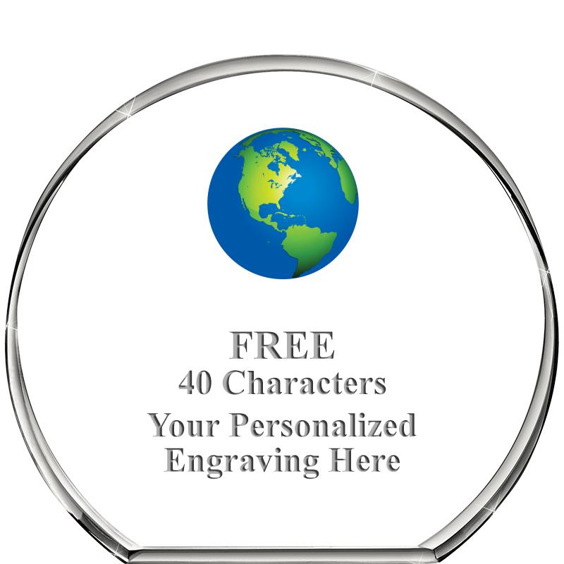 4"STANDING CIRCLE PAPERWEIGHT