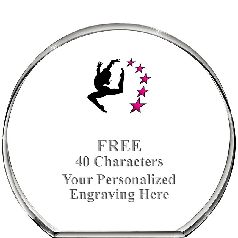 4"STANDING CIRCLE PAPERWEIGHT