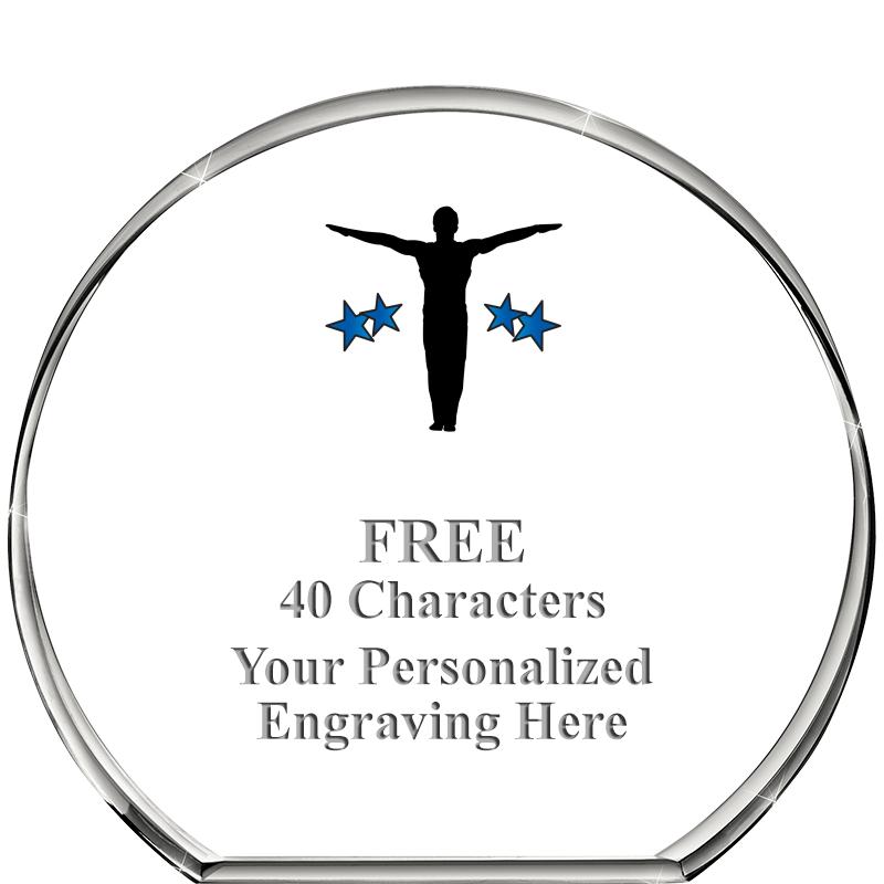 4"STANDING CIRCLE PAPERWEIGHT