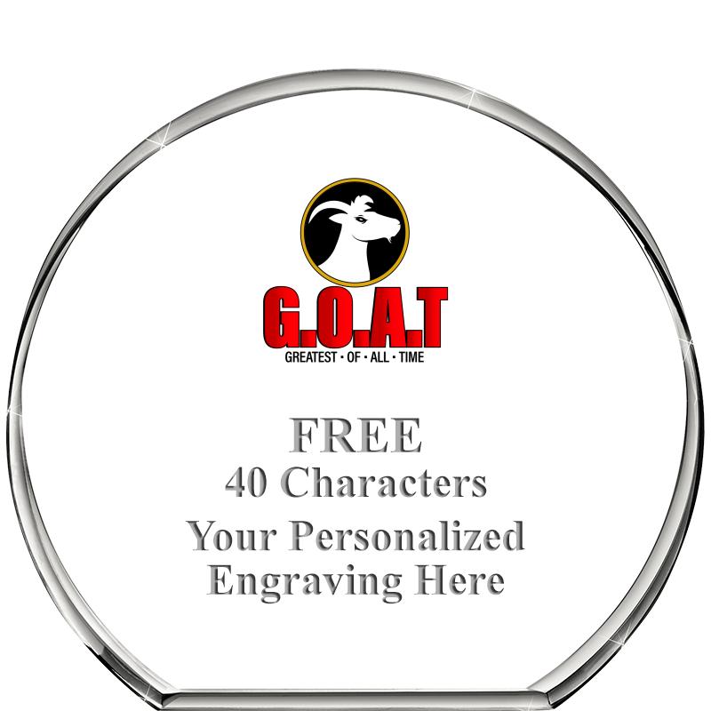 4"STANDING CIRCLE PAPERWEIGHT